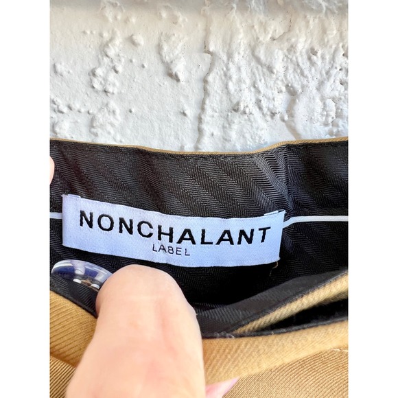 Nonchalant Label Parker Buttoned Wrap A-Line Mini Skirt Brown Women's Size XS - Picture 4 of 6